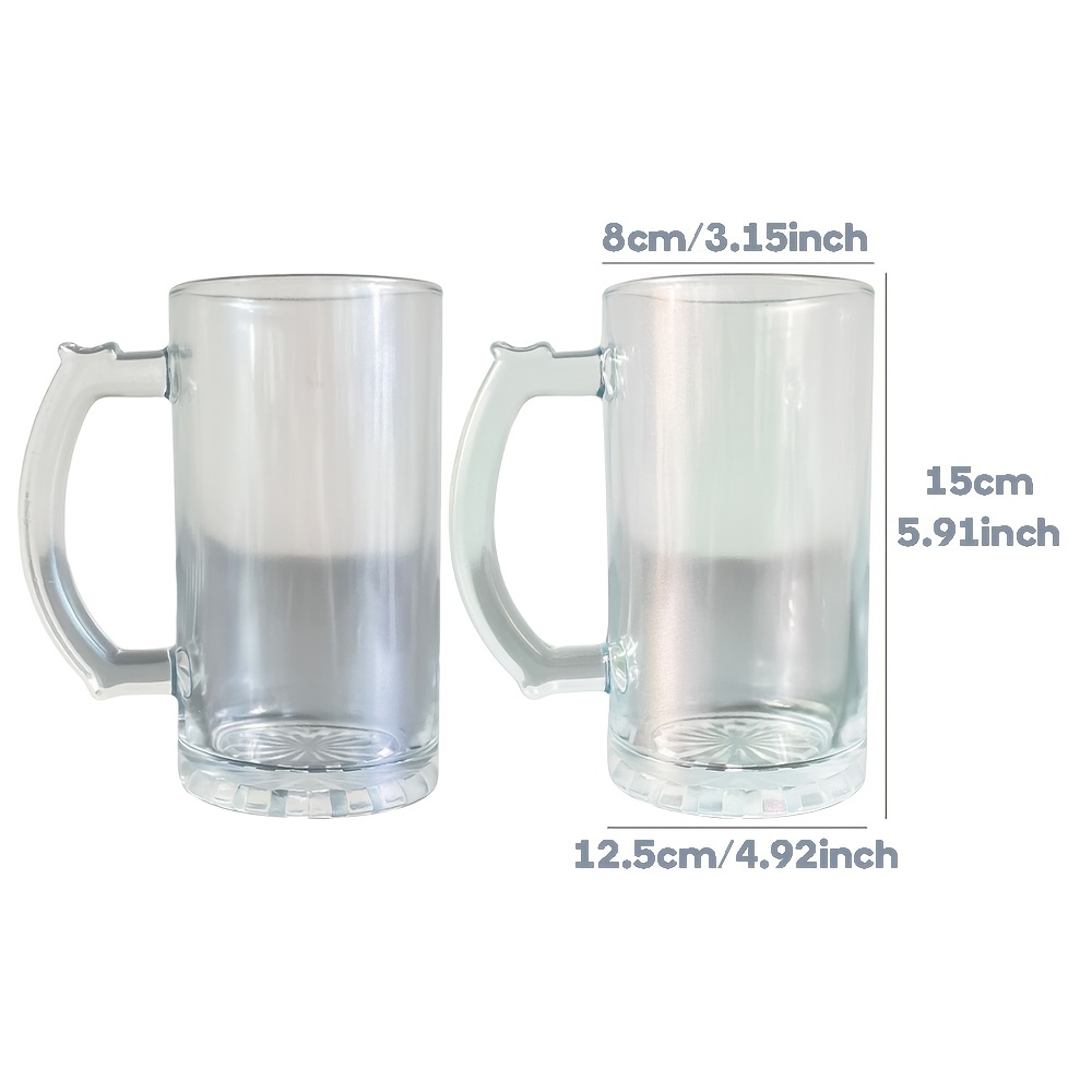 24 Pack YIPAI USA Warehouse 16oz Blank Sublimation Iridescent Mix Colors Glass Beer Mug With Handle