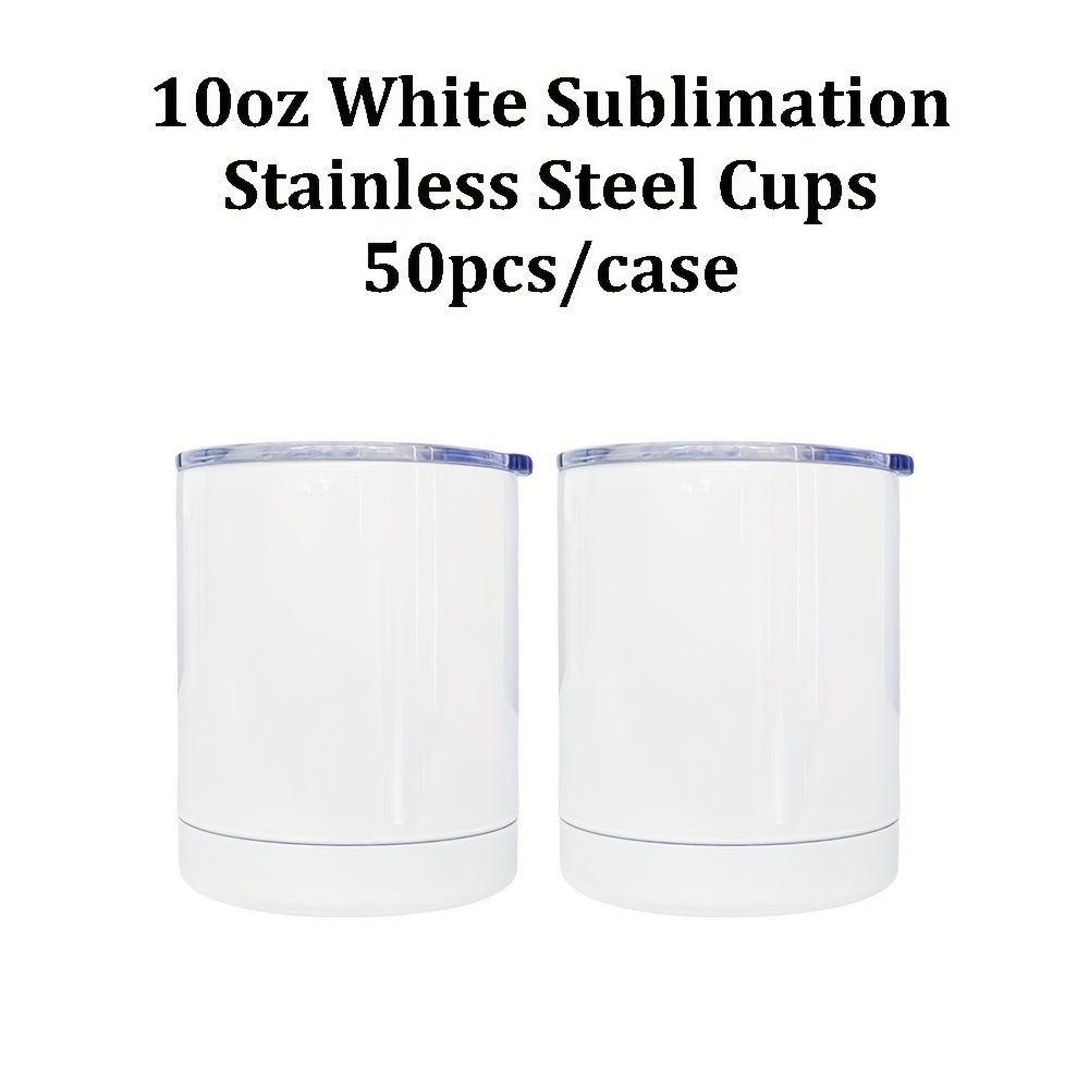 50 Pack YIPAI USA Warehouse 10oz Lowball Mugs Blank Sublimation White Coffee Mugs