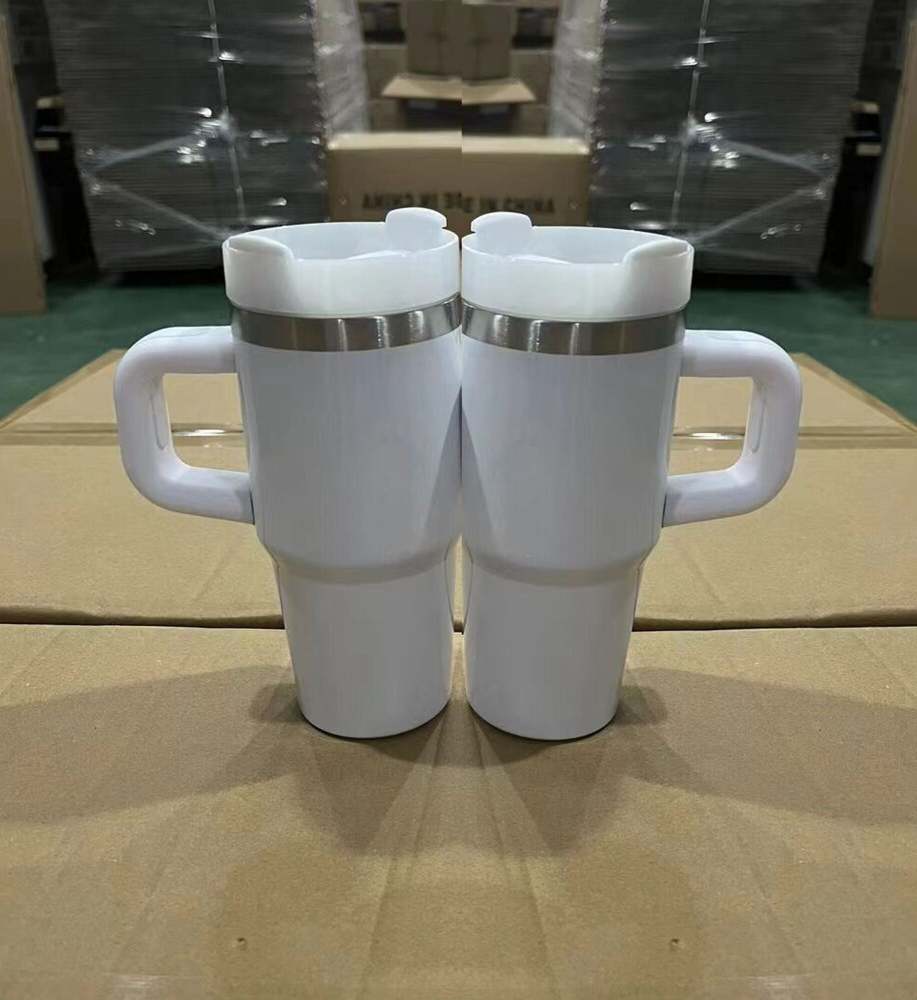 25 Pack YIPAI USA Warehouse 14oz Kids Baby White Color Tumblers with Handle for Sublimation and UV DTF Wraps