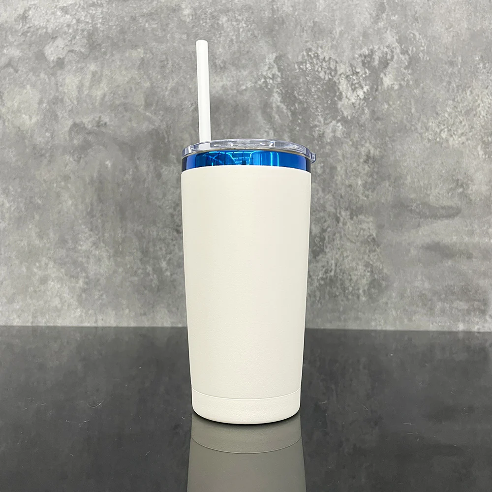 25 Pack YIPAI USA Warehouse 20oz Blue Mirror Plate Powder Coat Coffee Mugs for Laser Engraving