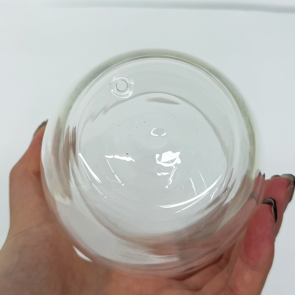 40 Pack YIPAI Clearance China Warehouse 8oz 12oz 15oz Double Walled Snow Globe Round Coffee Glass Cups with Pre Drilled for UV DTF Cup Wraps