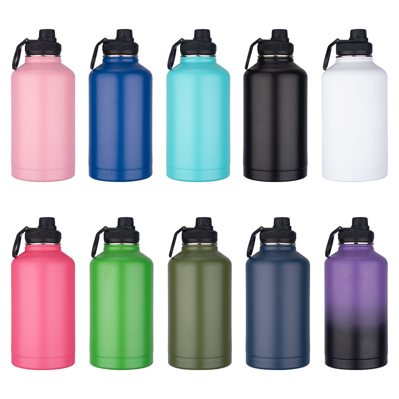 15 Pack YIPAI China Warehouse 64oz Powder Coated Insulated Stainless Steel Double Wall Sports Water Bottle for Laser Engraving