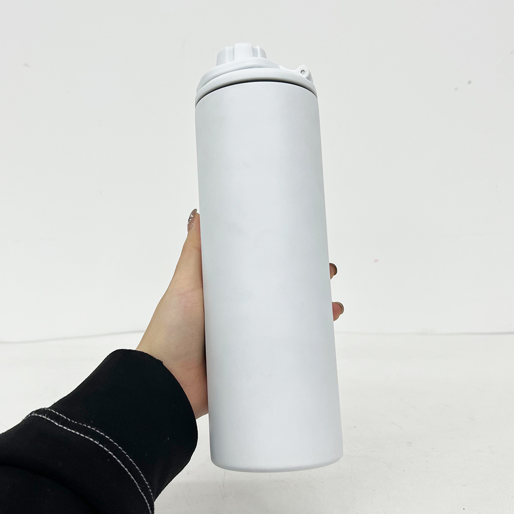 25 Pack Yipai China Warehouse Blank Macaron Sublimation 20oz Straight Sports Water Bottle with Two Lids