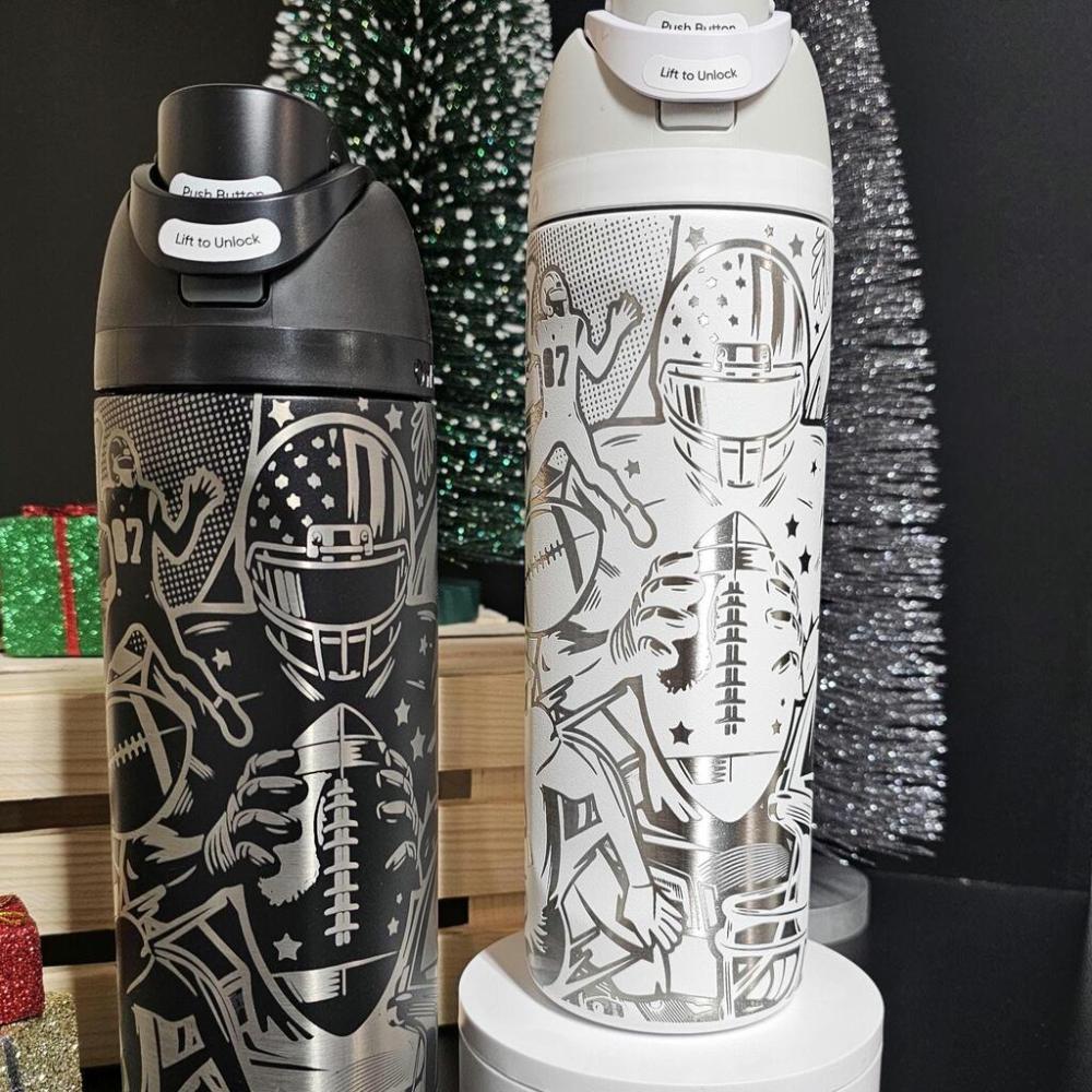 25 Pack YIPAI USA Warehouse 24oz Owala Stye Stainless Steel Powder Coat Water Bottles for Laser Engraving