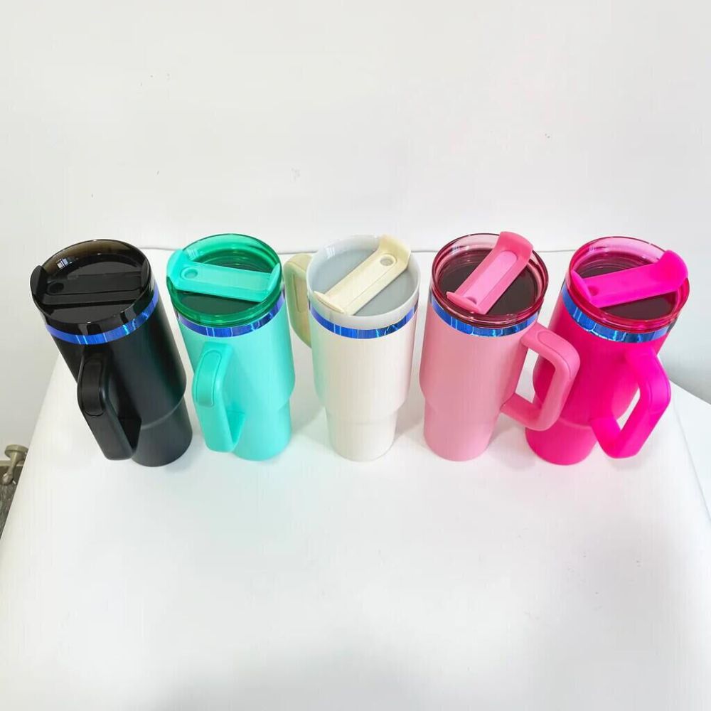 20 Pack YIPAI USA Warehouse 40oz Blue Underneath Mix Color Powder Coat H2.0 Quencher Tumblers