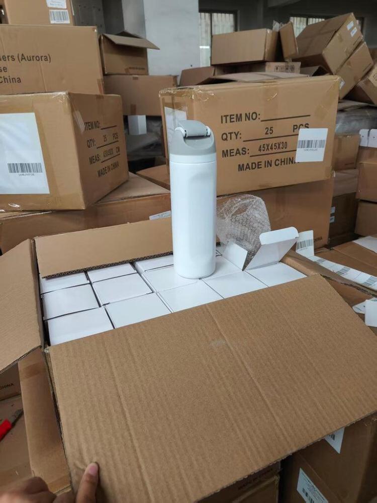 25 Pack YIPAI USA Warehouse 24oz Owala Stye Stainless Steel Powder Coat Water Bottles for Laser Engraving