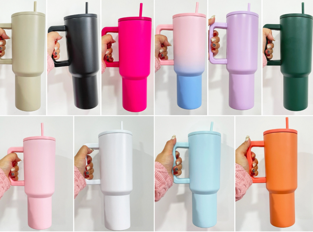 25 Pack YIPAI USA Warehouse 40oz Simple-Modern-Style Powder Coating Trek Tumblers SM tumblers for Laser Engraving