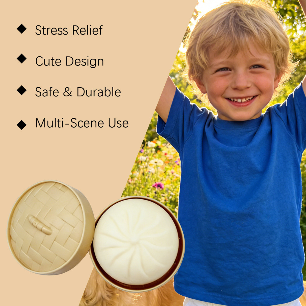 72 Pack YIPAI China Warehouse Dumpling Squishy Mystery Box Colorful Soft Squeeze Decompression Dumpling Squishy Toys with Steamer