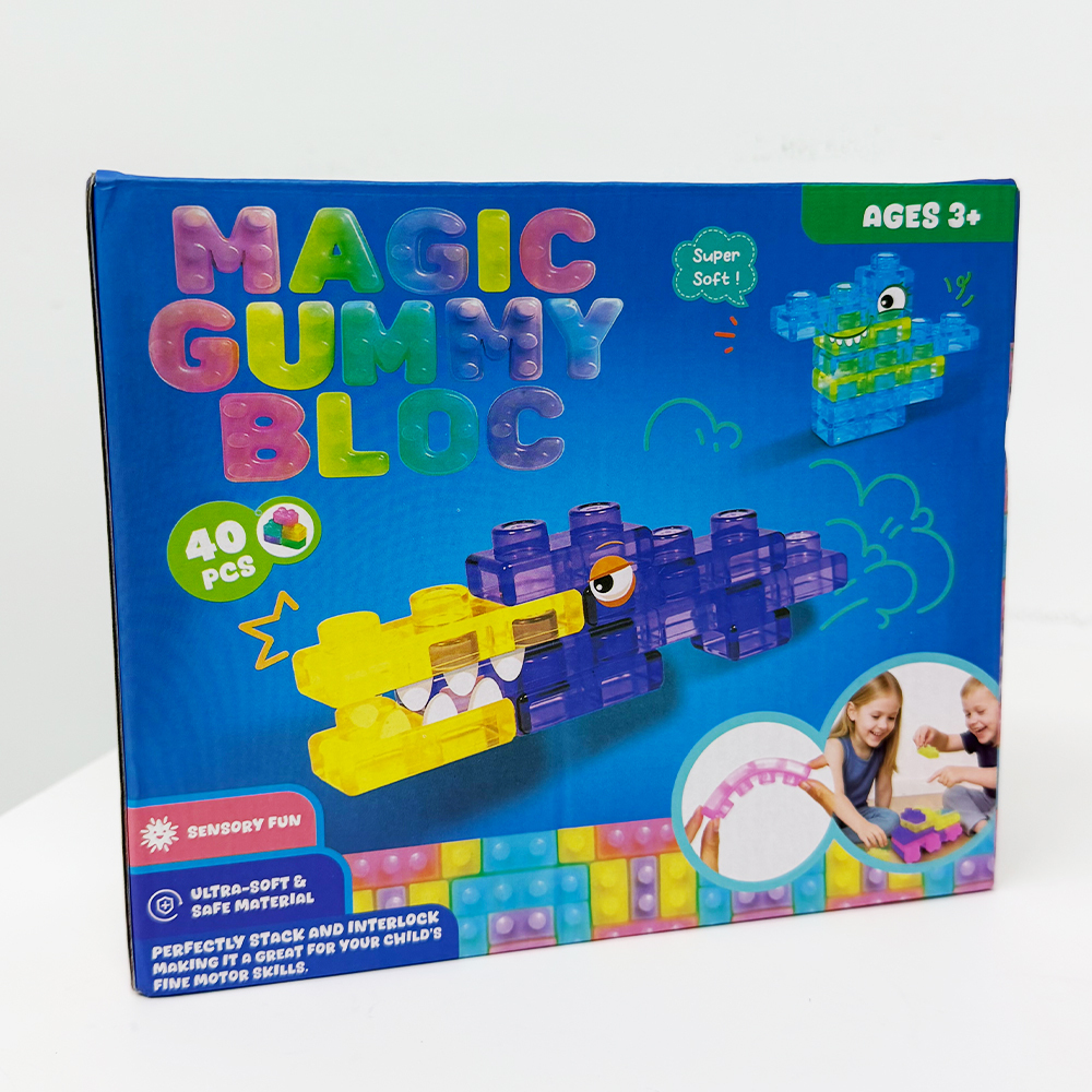 28 Pack YIPAI China Warehouse Jelly Blox Same Style Soft Jelly Building Blocks for Toddlers Kids