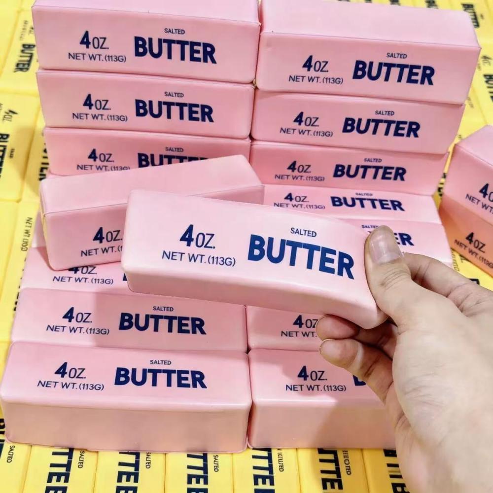 100 Pack YIPAI China Warehouse Yellow Pink Strawberry Slow Rising Butter Stick Squishy Toy