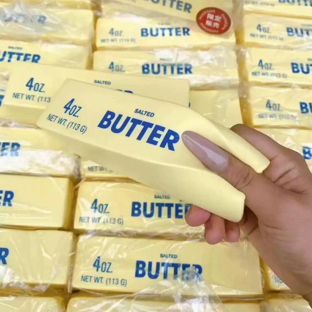 100 Pack YIPAI China Warehouse Yellow Pink Strawberry Slow Rising Butter Stick Squishy Toy