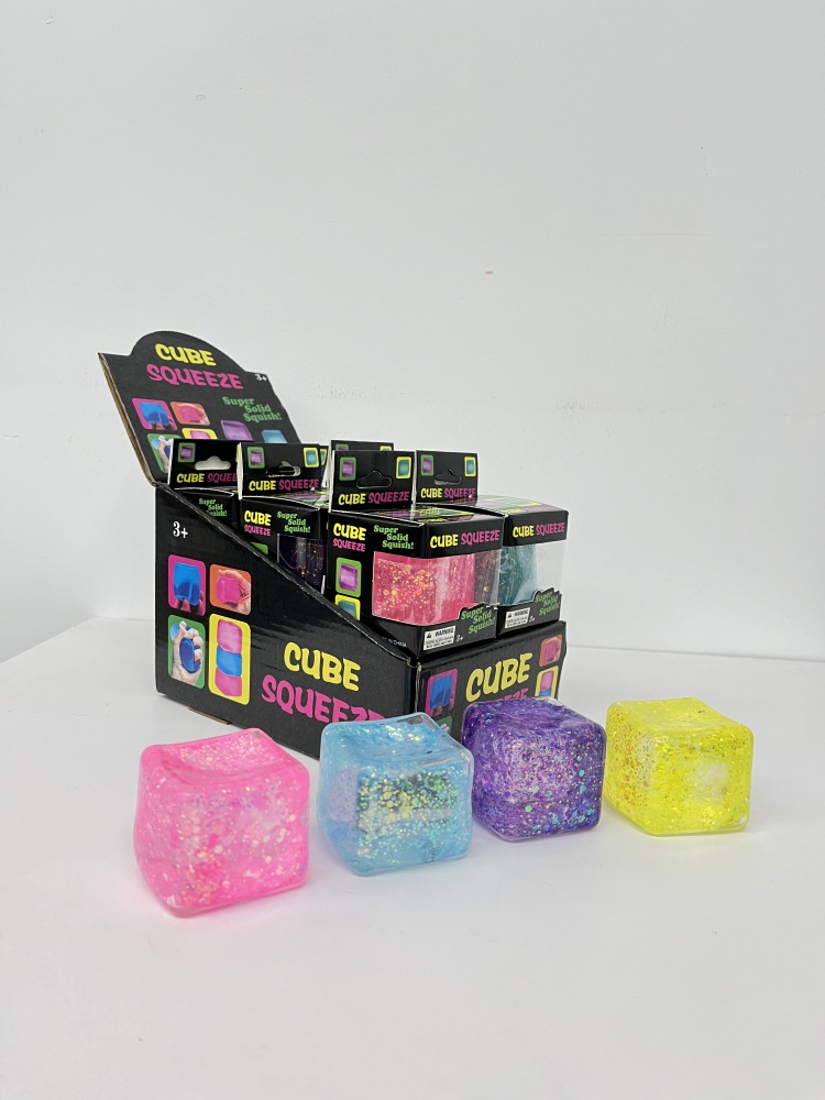 72 Pack YIPAI China Warehouse 5cm Glitter Squeeze Ice Cubes with Gift BoX