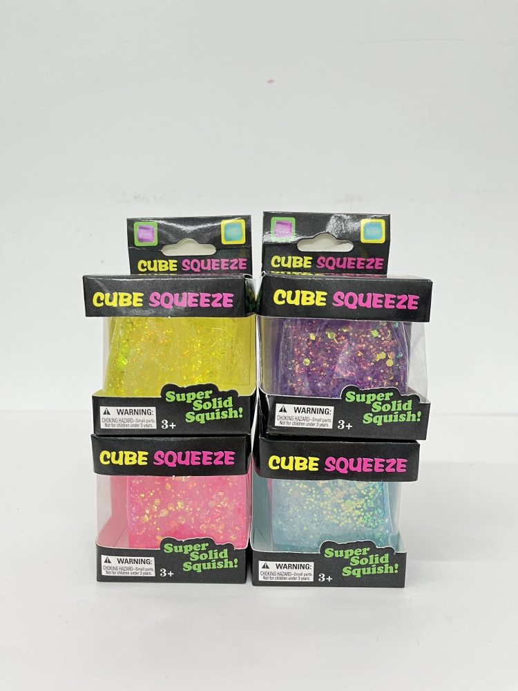 72 Pack YIPAI China Warehouse 5cm Glitter Squeeze Ice Cubes with Gift BoX