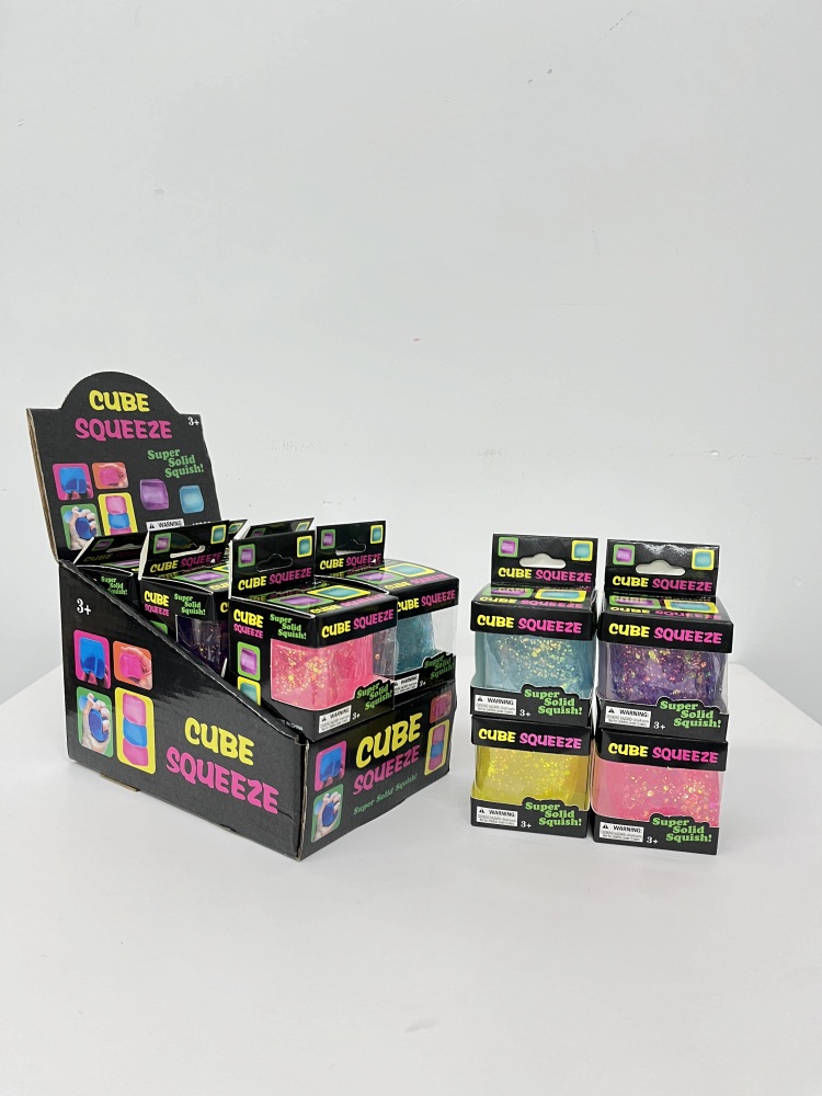 72 Pack YIPAI China Warehouse 5cm Glitter Squeeze Ice Cubes with Gift BoX