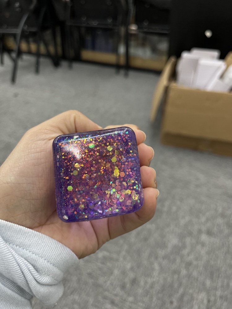 72 Pack YIPAI China Warehouse 5cm Glitter Squeeze Ice Cubes with Gift BoX