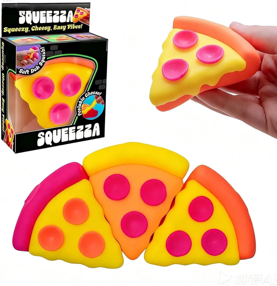 120 Pack YIPAI China Warehouse Custom Needoh TPR Kids Squishy Pizza Toy