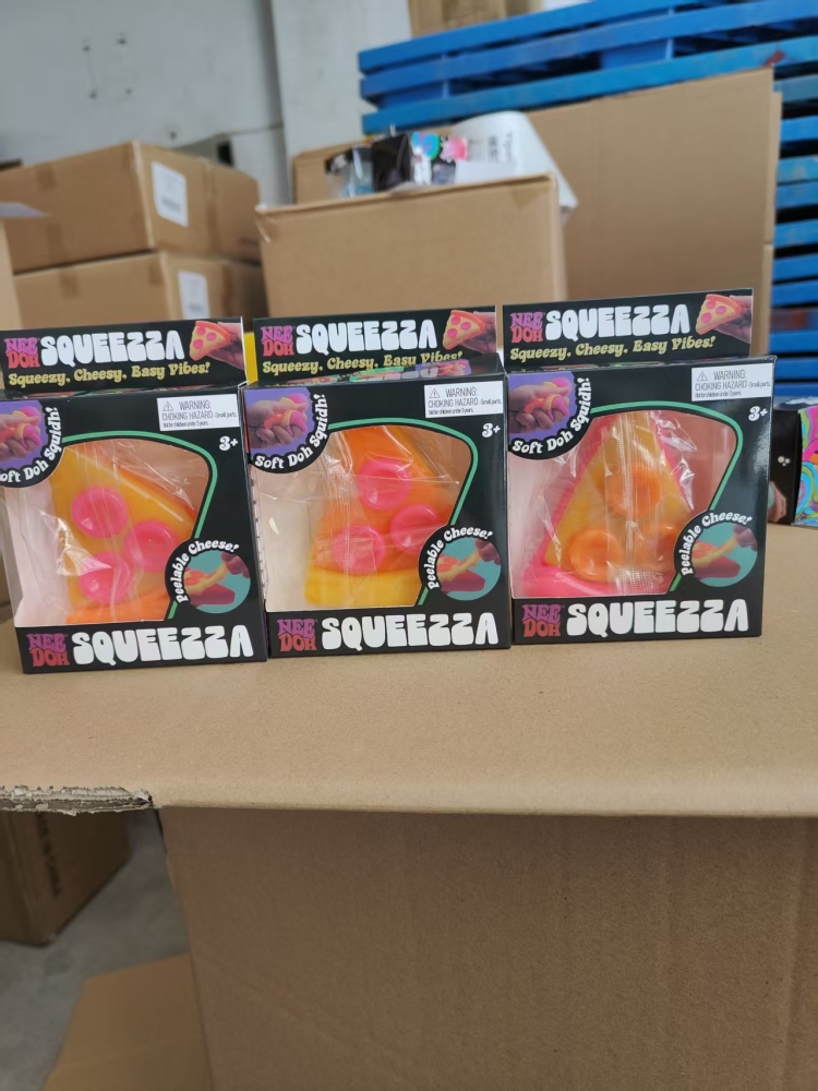120 Pack YIPAI China Warehouse Custom Needoh TPR Kids Squishy Pizza Toy