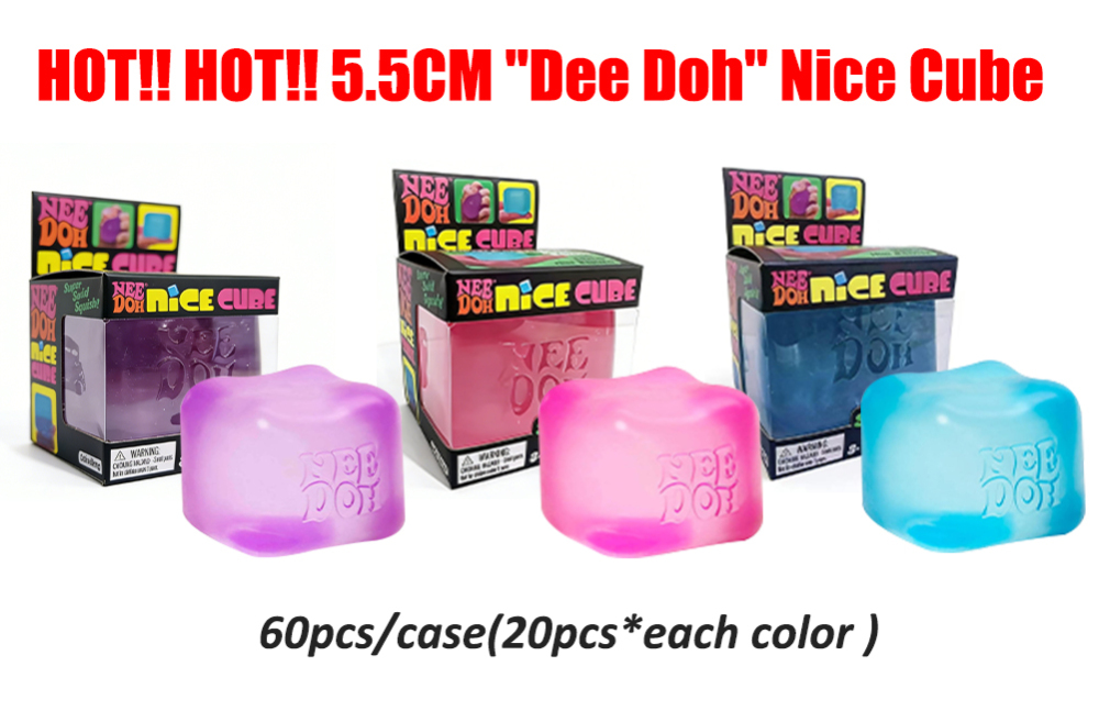 60 Pack YIPAI China Warehouse Needoh Squishy Ice Nice Stress Cube