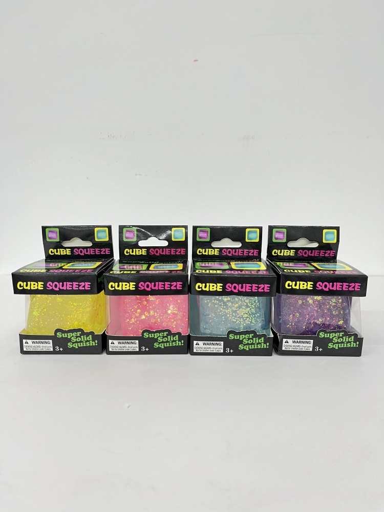 72 Pack YIPAI China Warehouse 5cm Glitter Squeeze Ice Cubes with Gift BoX