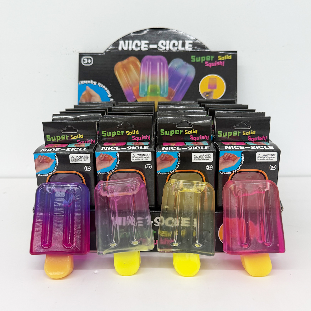 144 Pack YIPAI China Warehouse TPR Squeezing Squishy Ice Lolly Stress Relief Fidget Toy for Kids