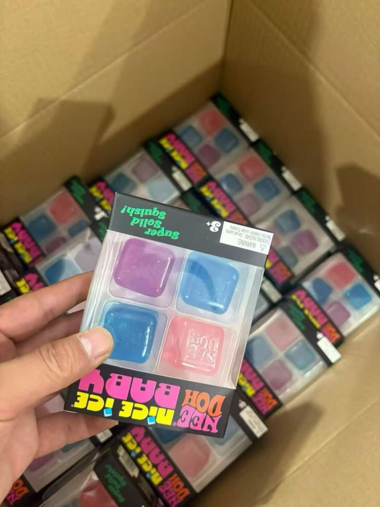 60 Pack YIPAI China Warehouse Needoh Mini Baby Nice Ice Cube Sets Stress Relief Fidget Cube Squishy Toy