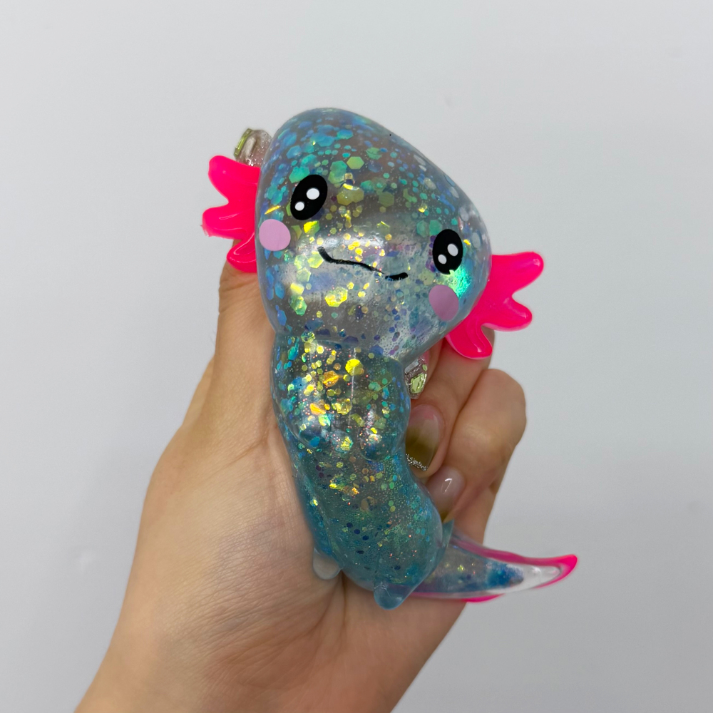 96 Pack YIPAI China Warehouse Glitter Squishy Axolotl Fidget Stress Relief Toy