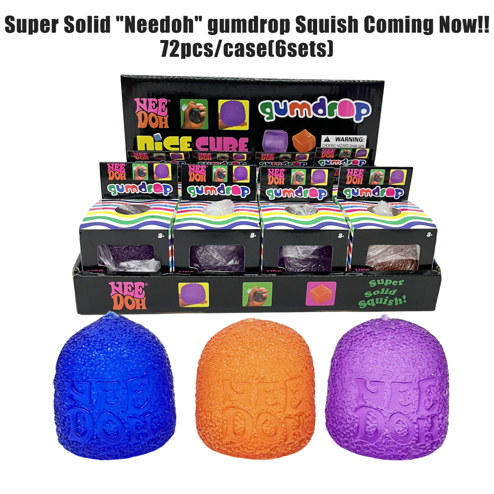 72 Pack YIPAI China Warehouse Slow-Rising Maltose Filling Needoh Candy Gumdrop Stress Ball Squishy Fidget Toy for Kids