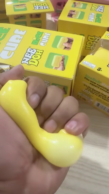 72 Pack YIPAI China Warehouse Flour-filled TPR Large Yellow Strawberry 4oz Squishy Butter Stick Stress Relief Fidget Toy for Kids