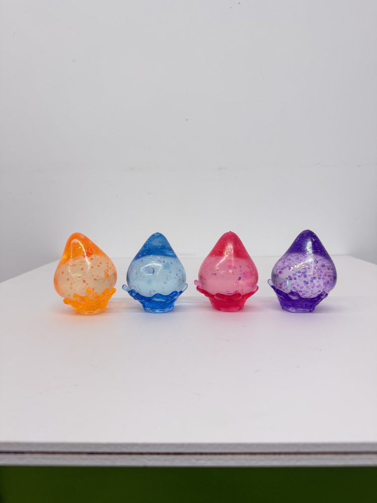 60 Pack YIPAI China Warehouse Maltose Filled Cute Water Drop Squishy Stress Relief Fidget Toy for Kids