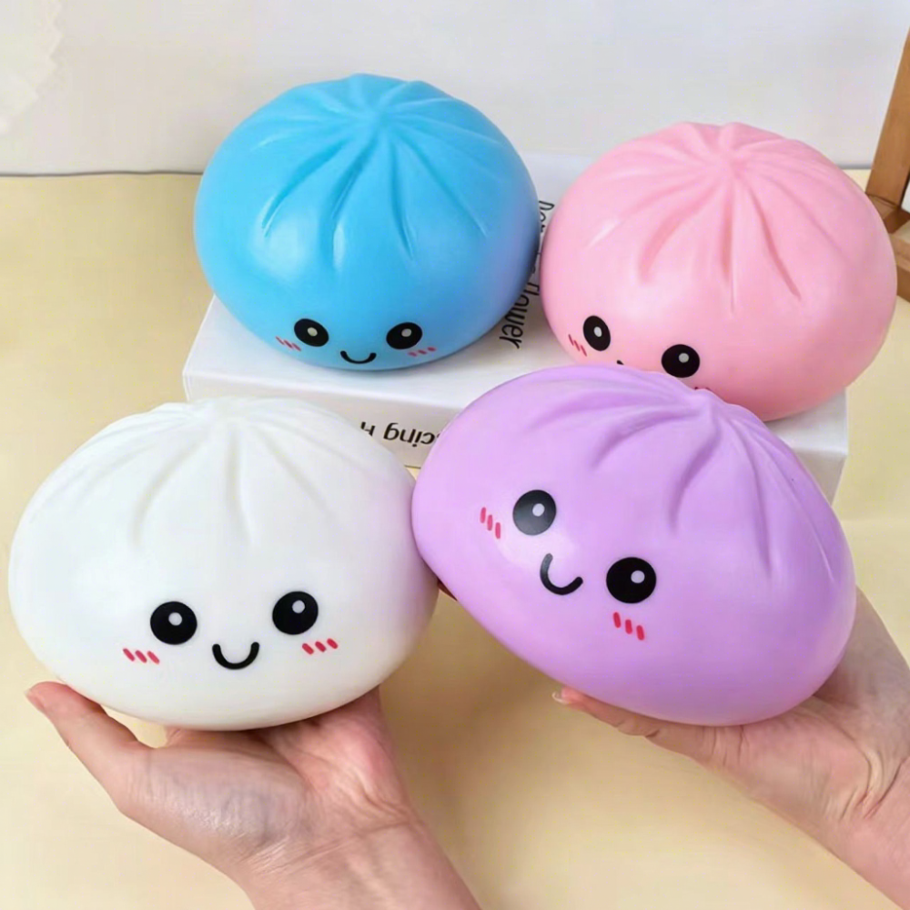 6 Pack YIPAI China Warehouse Jumbo Soft Sensory Giant 25cm Dumpling Squishy Steamed Bun Stress Relief Fidget Toy with Mystery Blind Box for Kids