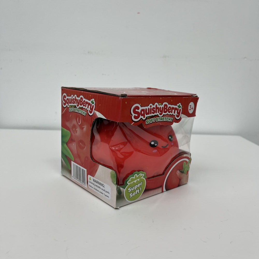 24 Pack YIPAI China Warehouse 15cm*12cm Jumbo Emoji Strawberry Squishy Stress Relief Fidget Toy for Kids