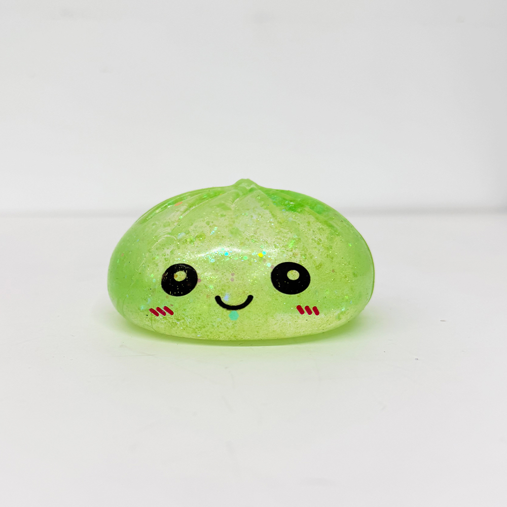 72 Pack YIPAI China Warehouse 8.5cm Maltose Glitter Slow Rising Multi-color Sugar Dumpling Stress Relief Squishy Toys with Steamer