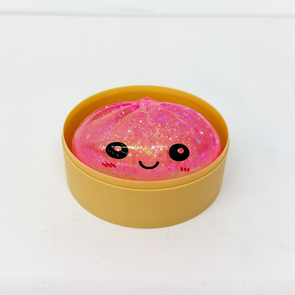 72 Pack YIPAI China Warehouse 8.5cm Maltose Glitter Slow Rising Multi-color Sugar Dumpling Stress Relief Squishy Toys with Steamer