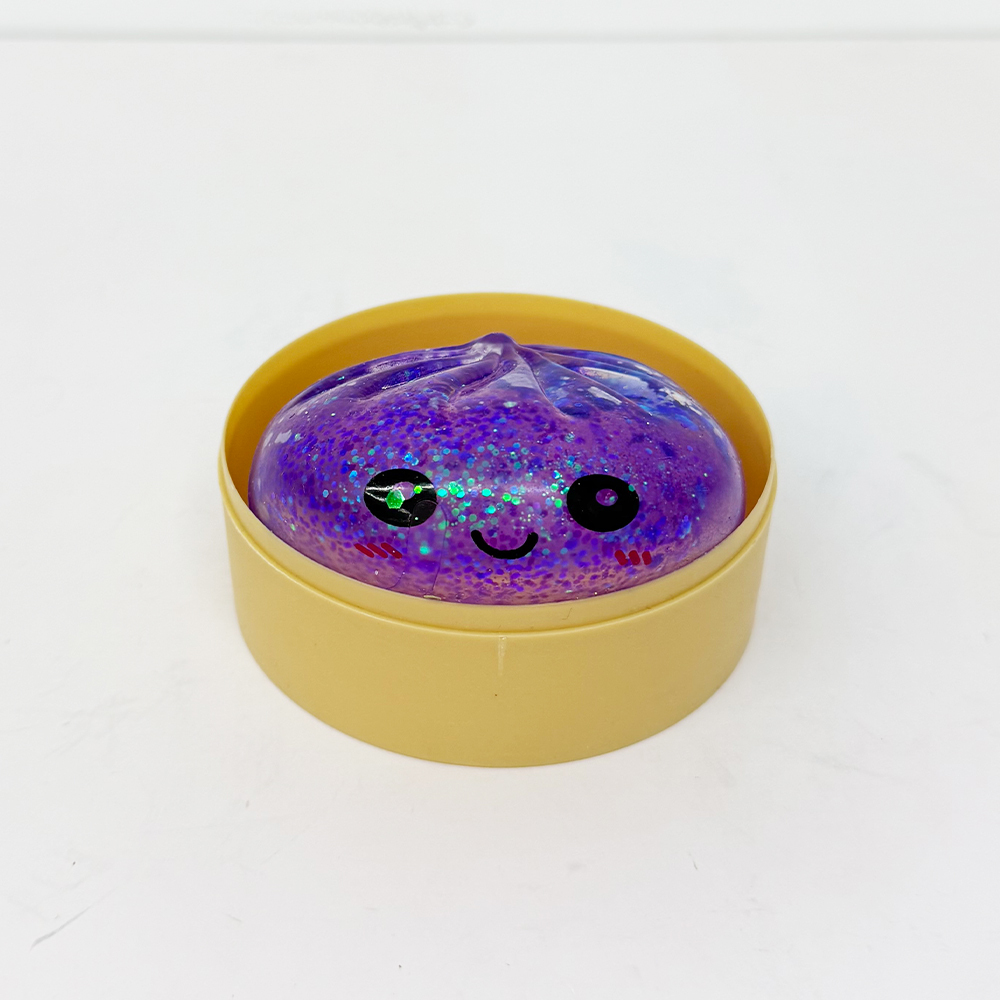 72 Pack YIPAI China Warehouse 8.5cm Maltose Glitter Slow Rising Multi-color Sugar Dumpling Stress Relief Squishy Toys with Steamer