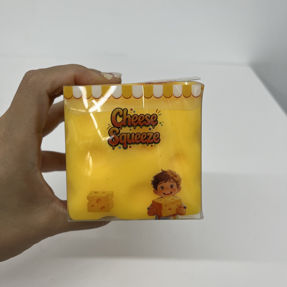 72 Pack YIPAI China Warehouse 7.5cm Flour Filled Cheese Squishy Stress Relief Fidget Toy for Kids