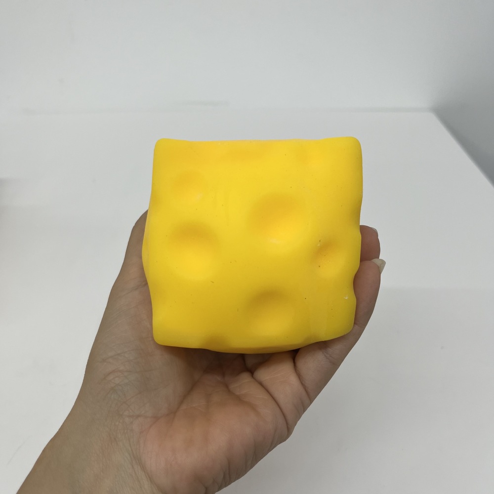 72 Pack YIPAI China Warehouse 7.5cm Flour Filled Cheese Squishy Stress Relief Fidget Toy for Kids