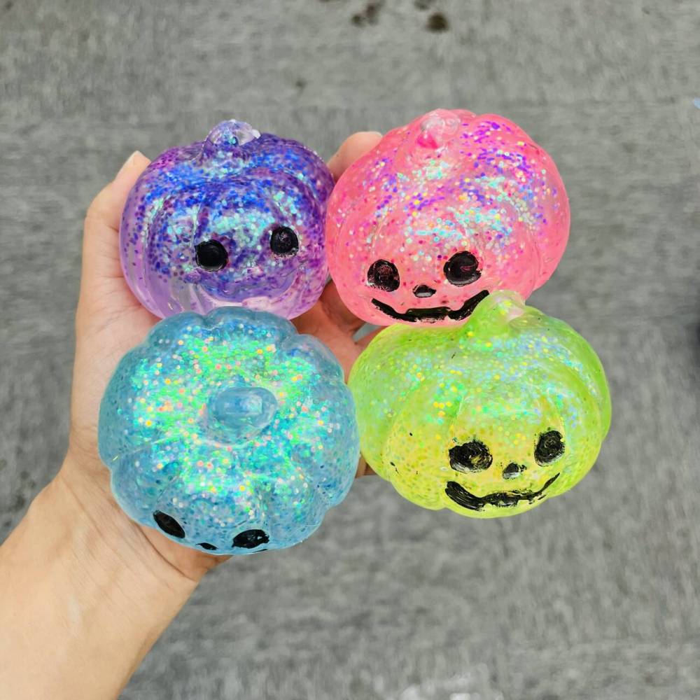 72 Pack YIPAI China Warehouse Halloween Needoh Pumpkin Bat Ghost Slow Rising Squishy Stress Relief Squishy Toys for Kids