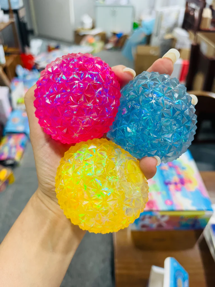72 Pack YIPAI China Warehouse NeeDoh Diamond Shining Balls Squishy Stress Relief Fidget Toys for Kids