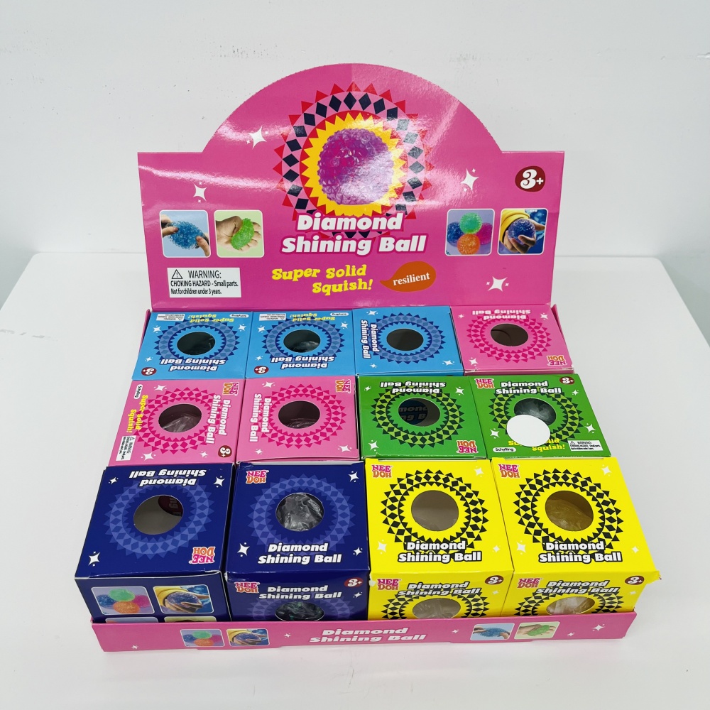 72 Pack YIPAI China Warehouse NeeDoh Diamond Shining Balls Squishy Stress Relief Fidget Toys for Kids