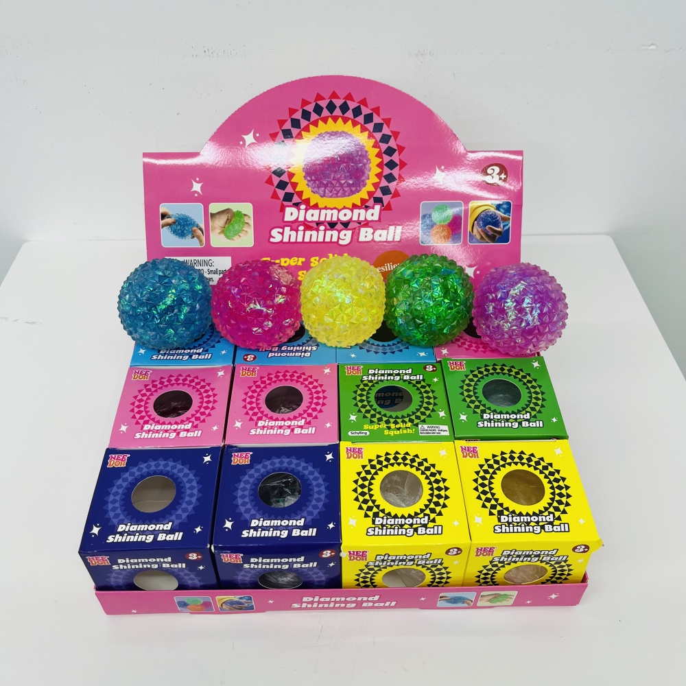 72 Pack YIPAI China Warehouse NeeDoh Diamond Shining Balls Squishy Stress Relief Fidget Toys for Kids