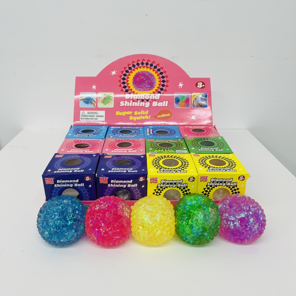 72 Pack YIPAI China Warehouse NeeDoh Diamond Shining Balls Squishy Stress Relief Fidget Toys for Kids