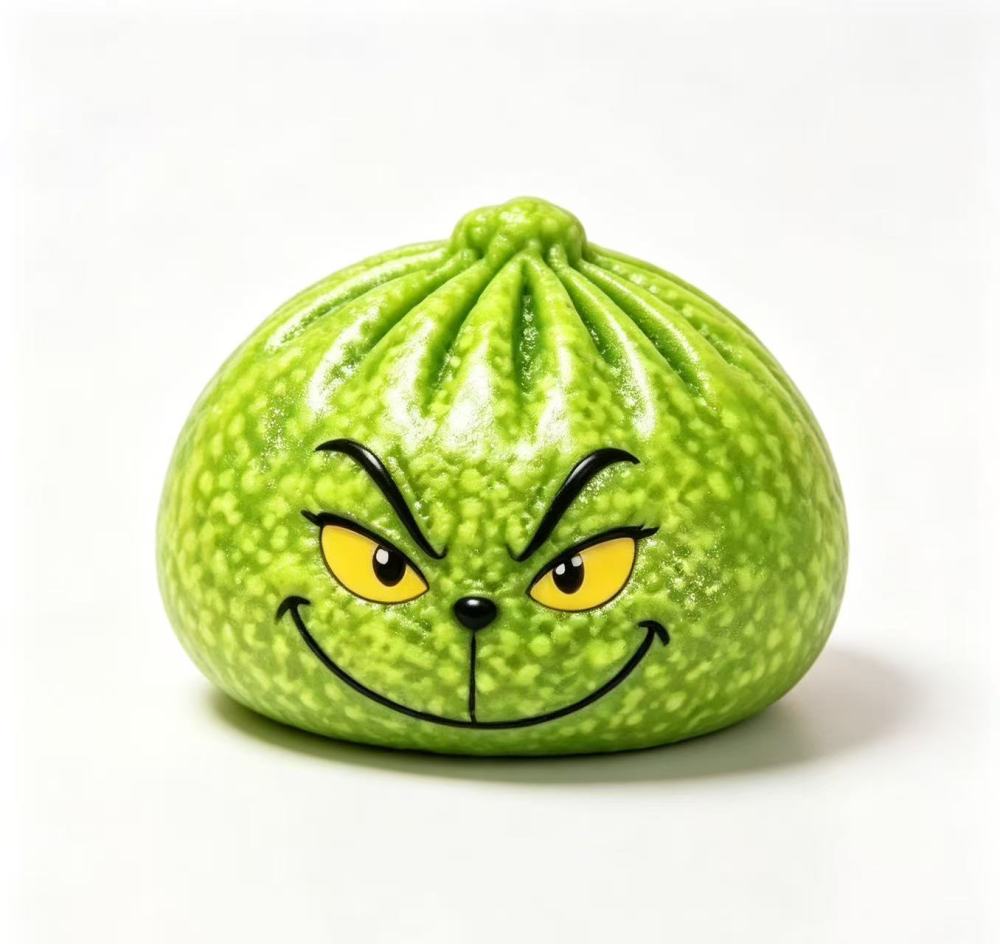 24 Pack YIPAI China Warehouse Christmas Glow InDark Crazy Grinch Bun Squishy Stress Relief Fidget Toy for Kids