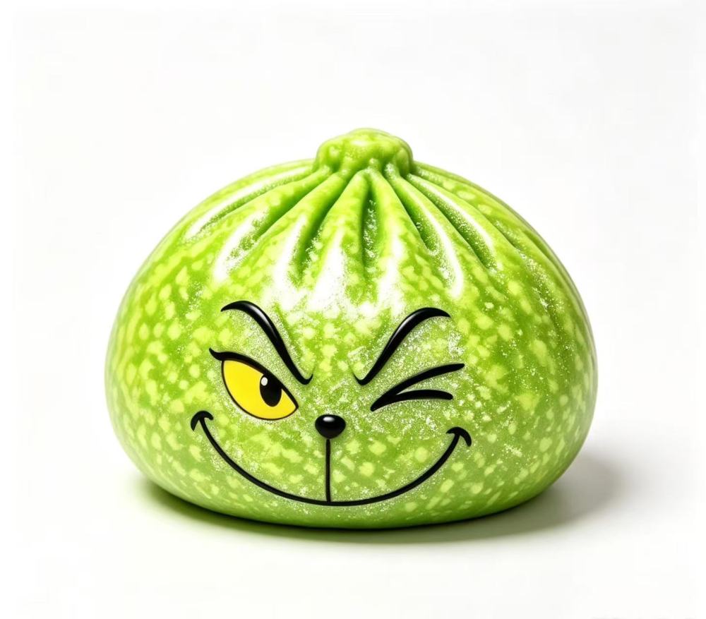 24 Pack YIPAI China Warehouse Christmas Glow InDark Crazy Grinch Bun Squishy Stress Relief Fidget Toy for Kids