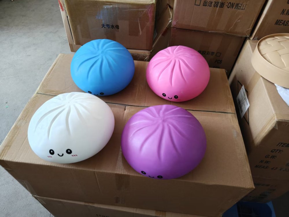 12 Pack YIPAI China Warehouse Jumbo Soft Sensory Giant 25cm Dumpling Squishy Steamed Bun Stress Relief Fidget Toy with Mystery Blind Box for Kids