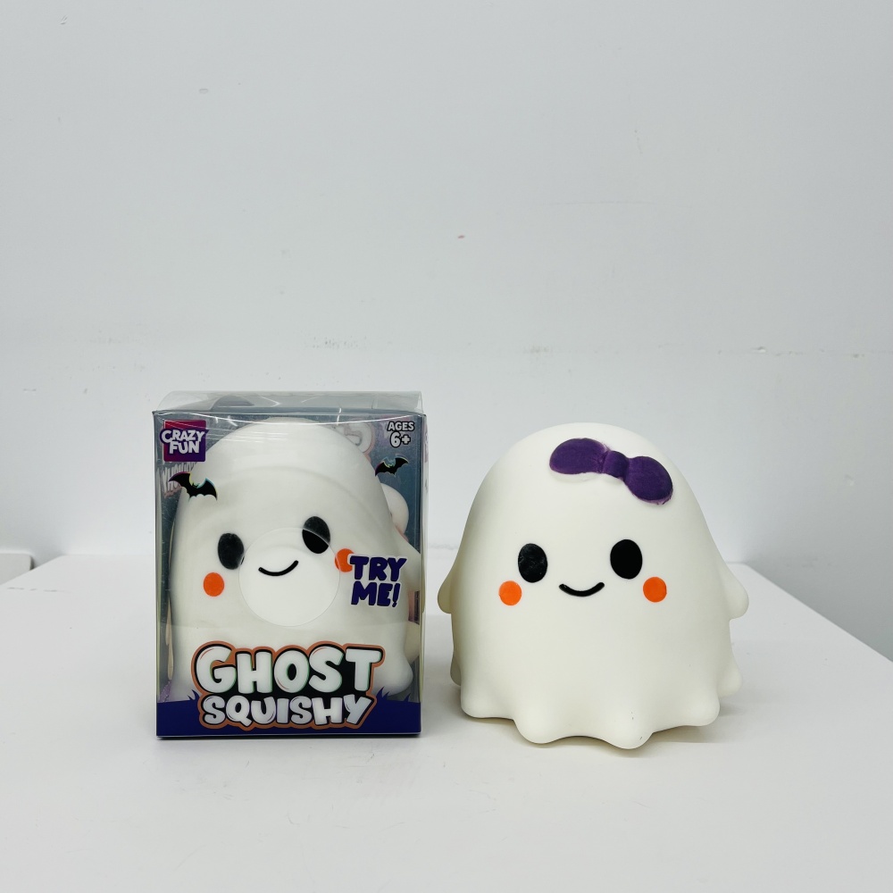 24 Pack YIPAI China Warehouse CRAZY FUN 13.5*13cm Cute Halloween Ghost Squishy Stress Relief Fidget Toy for Kids