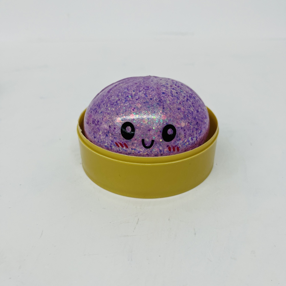 72 Pack YIPAI China Warehouse 8.5cm Beads Glitter Dumpling Squishy Stress Relief Fidget Toys for Kids