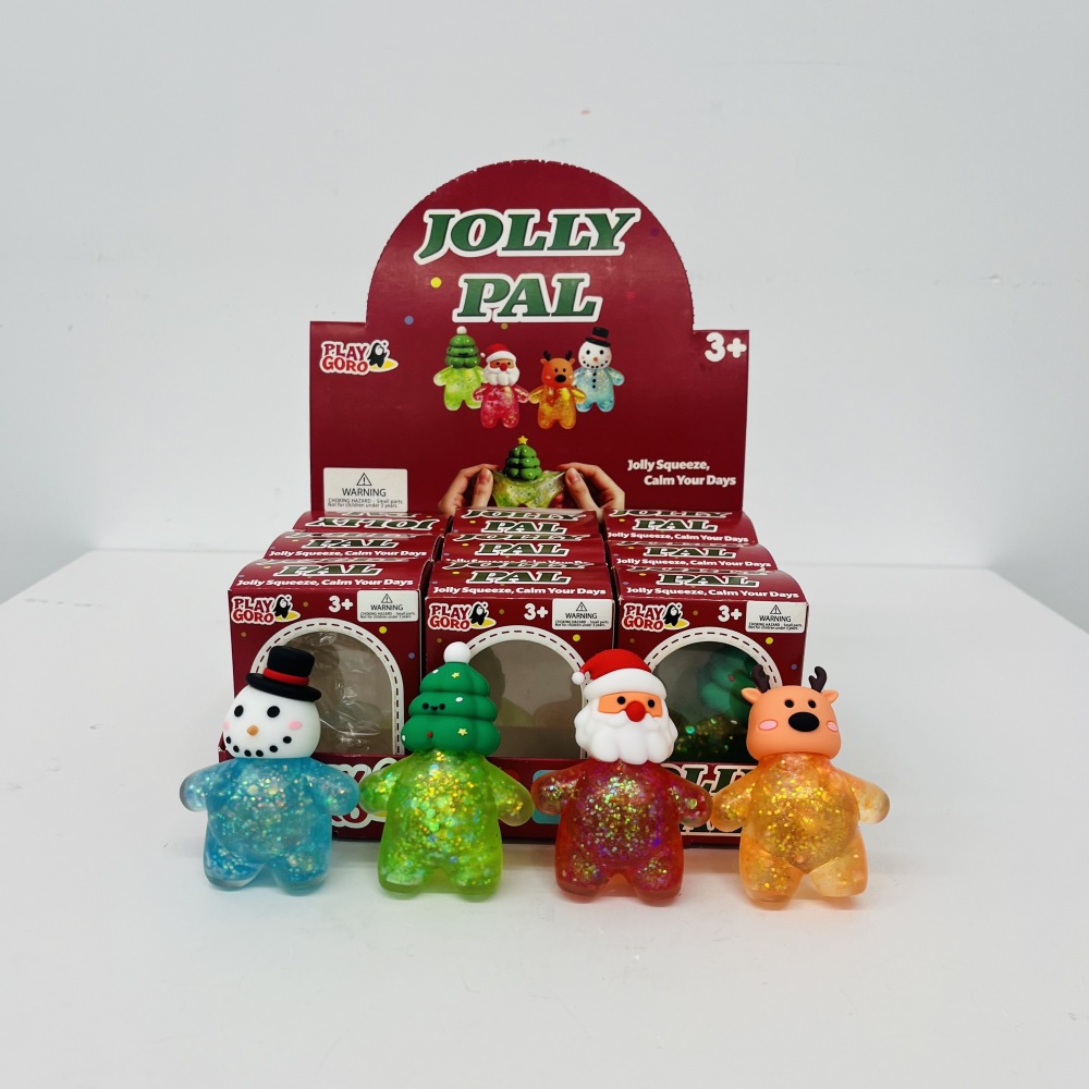 72 Pack YIPAI China Warehouse Maltose Slow Rising Happy Christmas Family Squishy Stress Relief Fidget Toys for Kids