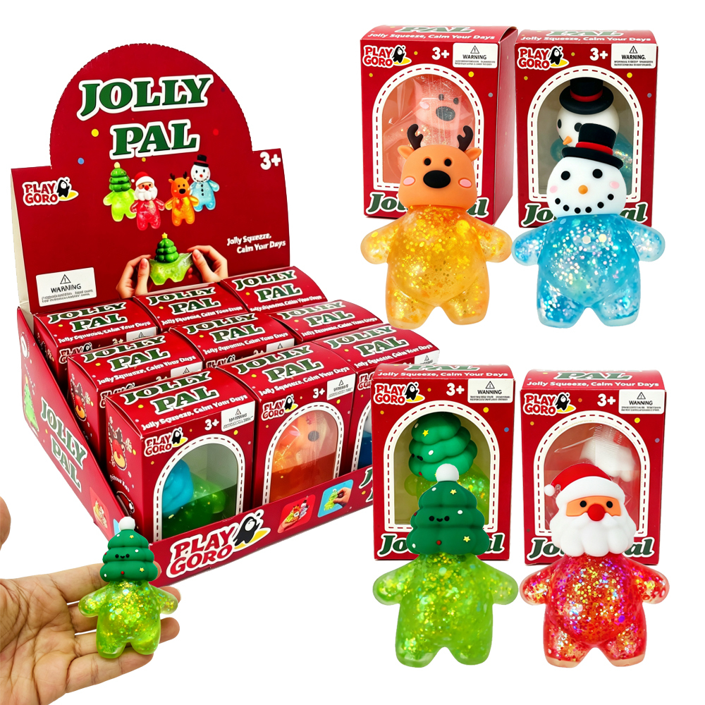 72 Pack YIPAI China Warehouse Maltose Slow Rising Happy Christmas Family Squishy Stress Relief Fidget Toys for Kids