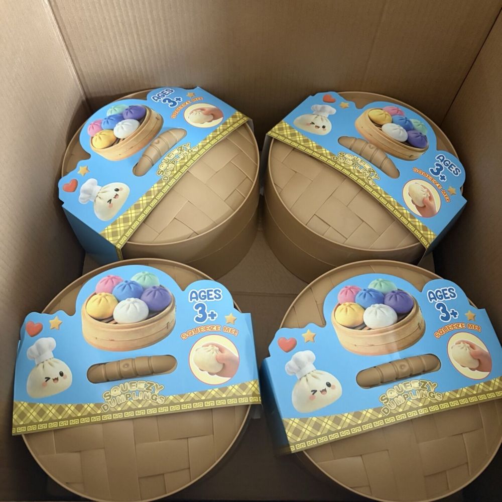 8 Pack YIPAI China Warehouse Jumbo Soft Sensory Giant 25cm Dumpling Squishy Steamed Bun Stress Relief Fidget Toy with Mystery Blind Box for Kids