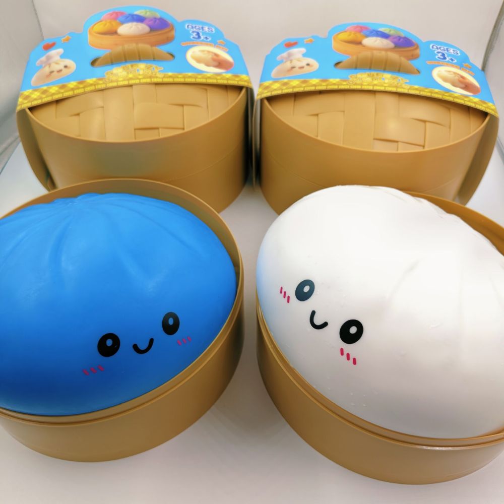 8 Pack YIPAI China Warehouse Jumbo Soft Sensory Giant 25cm Dumpling Squishy Steamed Bun Stress Relief Fidget Toy with Mystery Blind Box for Kids